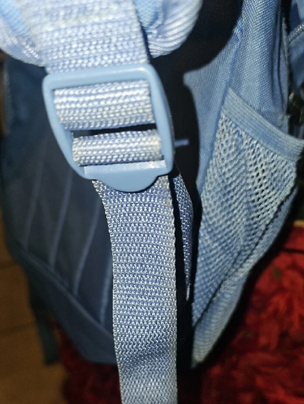 Blue With Teal Green Hearts -Print Backpack Many Pockets